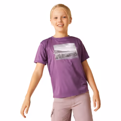 Regatta Childrens/Kids Alvardo VIII Photograph T-Shirt - 7-8 Years, Sunset Purple