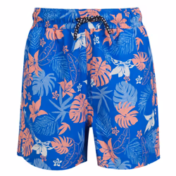 Regatta Boys Skander III Hawaiian Swim Shorts - 3-4 Years, Oxford Blue
