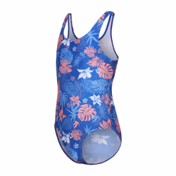 Regatta Girls Katrisse Family Hawaiian One Piece Swimsuit - 3-4 Years, Oxford Blue