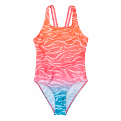 Regatta Girls Katrisse Ombre One Piece Swimsuit - 3-4 Years, Satsuma