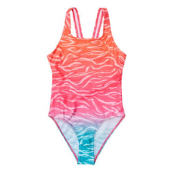 Regatta Girls Katrisse Ombre One Piece Swimsuit - 3-4 Years, Satsuma