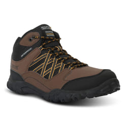 Regatta Mens Edgepoint Mid Waterproof Hiking Shoes - 8 UK, Chestnut/Inca Gold