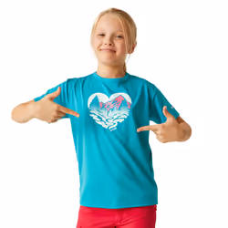 Regatta Childrens/Kids Alvardo VIII Heart T-Shirt - 3-4 Years, Tahoe Blue
