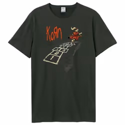 Amplified Womens/Ladies Follow The Leader Hopscotch Korn T-Shirt - XL, Charcoal