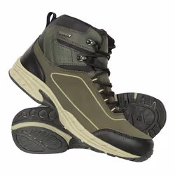 Mountain Warehouse Mens Ramble Softshell Waterproof Boots - 12 UK, Khaki Green