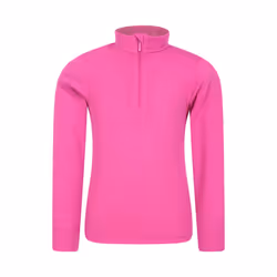 Mountain Warehouse Childrens/Kids Talus Zip Neck Base Layer Top - 2-3 Years, Bright Pink