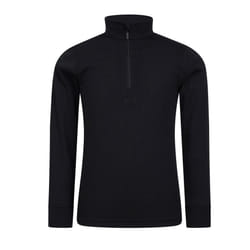 Mountain Warehouse Childrens/Kids Talus Zip Neck Base Layer Top - 3-4 Years, Black
