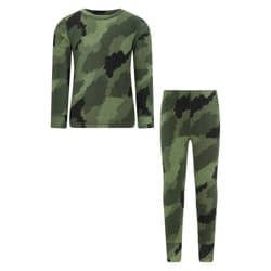 Mountain Warehouse Childrens/Kids Camo Polar Fleece Base Layer Set - 3-4 Years, Khaki Green