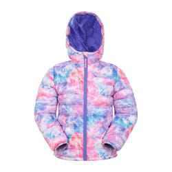 Mountain Warehouse Childrens/Kids Seasons Tie Dye Padded Jacket - 5-6 Years, Bright Pink