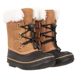 Mountain Warehouse Toddler Adaptive Lace Up Snow Boots - 10 UK Child, Brown