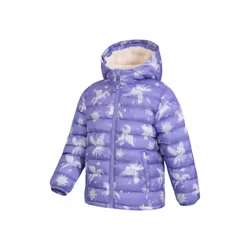 Mountain Warehouse Childrens/Kids Seasons Unicorn Faux Fur Lined Padded Jacket - 9-10 Years, Dusky Purple