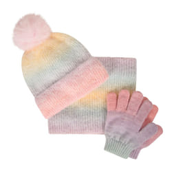 Mountain Warehouse Childrens/Kids Rainbow Knitted Hat Gloves And Scarf Set