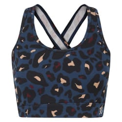 Dare 2B Womens/Ladies Swift II Animal Print Sports Bra - XS, Moonlight Denim