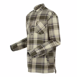 Regatta Mens Thamos Checked Long-Sleeved Shirt - S, Dark Khaki/Moonstruck
