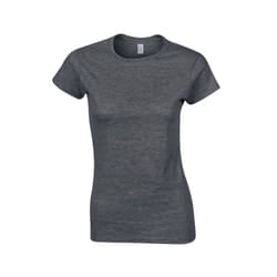 Gildan Womens/Ladies Softstyle Heather Ringspun Cotton Fitted T-Shirt - 24 UK, Dark Heather