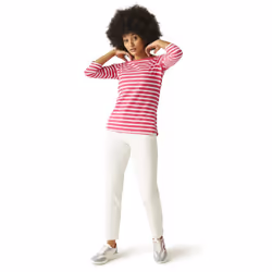 Regatta Womens/Ladies Bayletta 3/4 Sleeve Top - 8 UK, Hot Pink/White