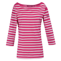 Regatta Womens/Ladies Bayletta 3/4 Sleeve Top - 12 UK, Hot Pink/White