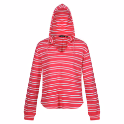 Regatta Womens/Ladies Minerve Stripe V Neck Hoodie - 10 UK, Hot Pink/White