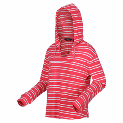 Regatta Womens/Ladies Minerve Stripe V Neck Hoodie - 10 UK, Hot Pink/White