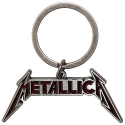 Metallica Logo Enamel Keyring - One Size, Deep Red/Silver