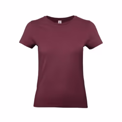 B&C Womens/Ladies E190 T-Shirt - XS, Burgundy
