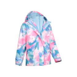 Mountain Warehouse Childrens/Kids Aries Watercolour 3 in 1 Waterproof Jacket - 13 Years, Blue