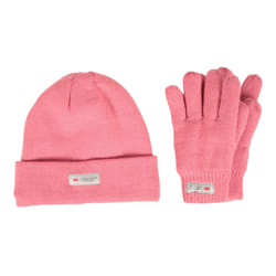 Mountain Warehouse Childrens/Kids Thinsulate Fleece Beanie & Gloves Set - S-M, Pink