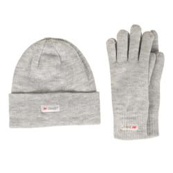 Mountain Warehouse Womens/Ladies Thinsulate Fleece Beanie & Gloves Set - M-L, Light Grey