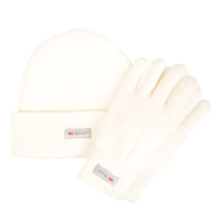 Mountain Warehouse Womens/Ladies Thinsulate Fleece Beanie & Gloves Set - M-L, White