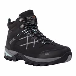 Regatta Womens/Ladies Samaris III Walking Boots - 6.5 UK, Black/Bleached Aqua