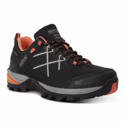 Regatta Womens/Ladies Samaris III Low Walking Shoes - 8 UK, Black/Satsuma