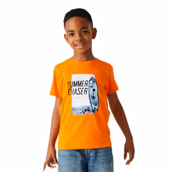 Regatta Childrens/Kids Bosley VII Surfboard T-Shirt - 13 Years, Persimmon