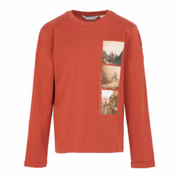 Regatta Childrens/Kids Wenbie III Photo Split Long-Sleeved T-Shirt - 11-12 Years, Red Ochre