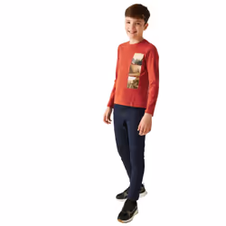 Regatta Childrens/Kids Wenbie III Photo Split Long-Sleeved T-Shirt - 3-4 Years, Red Ochre