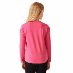 Regatta Childrens/Kids Wenbie III Hearts & Flowers Long-Sleeved T-Shirt - 7-8 Years, Hot Pink