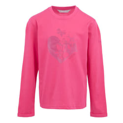 Regatta Childrens/Kids Wenbie III Hearts & Flowers Long-Sleeved T-Shirt - 11-12 Years, Hot Pink