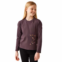 Regatta Childrens/Kids Wenbie III Star Long-Sleeved T-Shirt - 14 Years, Deep Plum