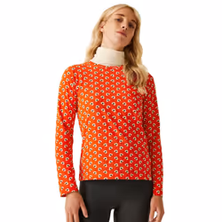 Regatta Womens/Ladies Orla Kiely Clover Long-Sleeved Winter T-Shirt - 14 UK, Red
