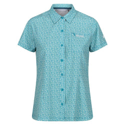 Regatta Womens/Ladies Floral Packaway Short-Sleeved Travel Shirt - 8 UK, Tahoe Blue