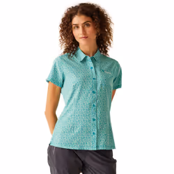 Regatta Womens/Ladies Floral Packaway Short-Sleeved Travel Shirt - 8 UK, Tahoe Blue