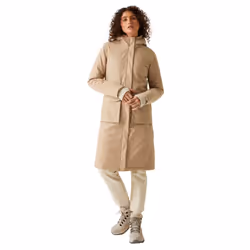 Regatta Womens/Ladies Yarli Longline Waterproof Jacket - 12 UK, Warm Taupe/Light Vanilla