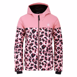 Dare 2B Childrens/Kids Liftie Cheetah Print Ski Jacket - 13 Years, Dusty Rose