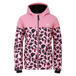 Dare 2B Childrens/Kids Liftie Cheetah Print Ski Jacket - 13 Years, Dusty Rose