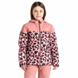 Dare 2B Childrens/Kids Liftie Cheetah Print Ski Jacket - 13 Years, Dusty Rose
