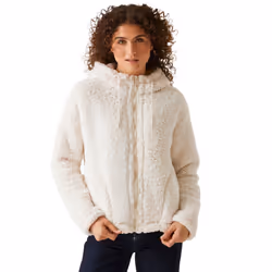 Regatta Womens/Ladies Zelpha Fluffy Hooded Fleece Jacket - 14 UK, Light Vanilla