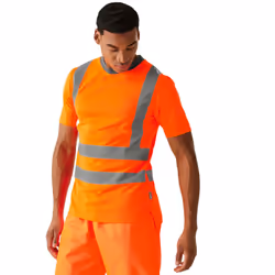 Regatta Professional Mens Hi-Vis Safety T-Shirt - S, Orange
