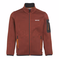 Regatta Childrens/Kids Newhill Fleece Jacket - 9-10 Years, Red Ochre/Black
