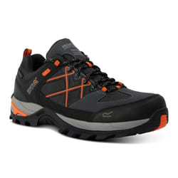 Regatta Mens Samaris III Low Walking Shoes - 6.5 UK, Granite/Blaze Orange
