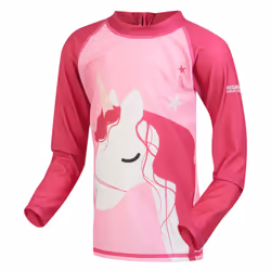 Regatta Childrens/Kids Luna The Unicorn Rash Guard - 12-18 Months, Sweet Pink