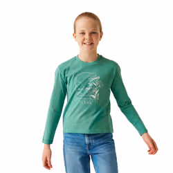 Regatta Childrens/Kids Wenbie III Flower Mountain T-Shirt - 13 Years, Dusty Green